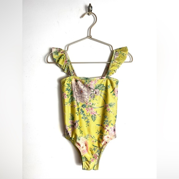 Zimmermann Kids Yellow Floral Swimsuit | size 2T - Picture 2 of 9